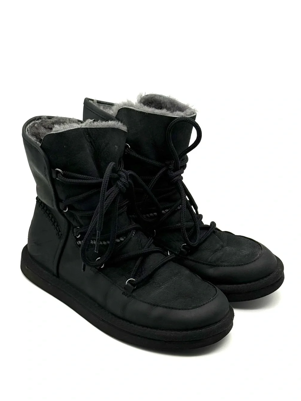 Ugg Black Lodge Lace Up Boot 7 Style 1013941